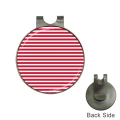 Horizontal Stripes Red Hat Clips With Golf Markers by Mariart