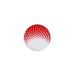 Polka Dot Circle Hole Red White 1  Mini Buttons by Mariart