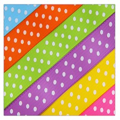 Colorful Easter Ribbon Background Large Satin Scarf (square) by Simbadda
