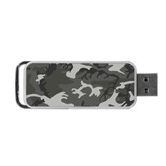 Initial Camouflage Grey Portable Usb Flash (one Side) by Mariart