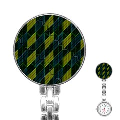 Futuristic Dark Pattern Stainless Steel Nurses Watch by dflcprints