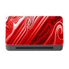 Red Abstract Swirling Pattern Background Wallpaper Memory Card Reader With Cf by Simbadda