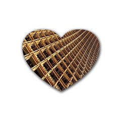 Construction Site Rusty Frames Making A Construction Site Abstract Heart Coaster (4 Pack)  by Nexatart