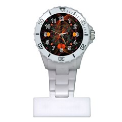 Fractal Wallpaper With Dancing Planets On Black Background Plastic Nurses Watch by Nexatart