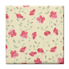 Seamless Flower Pattern Tile Coasters by TastefulDesigns