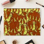 Cartoon Grunge Cat Wallpaper Background Cosmetic Bag (XL) Back