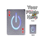 Close Up Of A Power Button Playing Cards 54 (Mini)  Front - Diamond8
