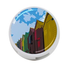 Brightly Colored Dressing Huts 4-port Usb Hub (one Side) by Nexatart