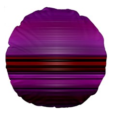 Stripes Line Red Purple Large 18  Premium Round Cushions by Mariart