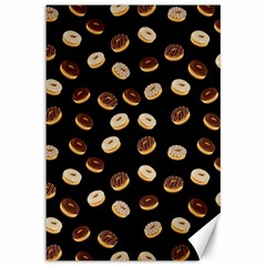Donuts Pattern Canvas 12  X 18   by Valentinaart