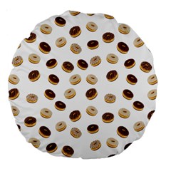 Donuts Pattern Large 18  Premium Round Cushions by Valentinaart