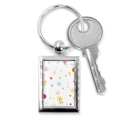 Flower Floral Star Balloon Bubble Key Chains (rectangle)  by Mariart