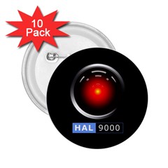 Hal 9000 2 25  Buttons (10 Pack)  by linceazul