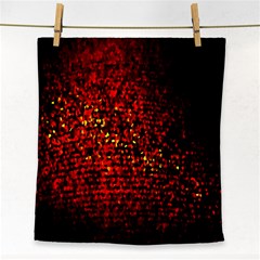 Red Particles Background Face Towel by Nexatart