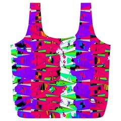 Colorful Glitch Pattern Design Full Print Recycle Bags (l)  by dflcprints