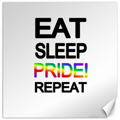 Eat Sleep Pride Repeat Canvas 12  X 12   by Valentinaart