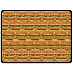 Delicious Burger Pattern Double Sided Fleece Blanket (large)  by berwies