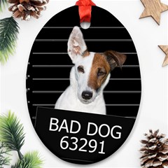 Bad Dog Ornament (oval) by Valentinaart