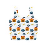 Bone House Face Dog Full Print Recycle Bags (S)  Front