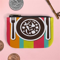 Dinerplate Tablemaner Food Fok Knife Mini Coin Purses by Mariart