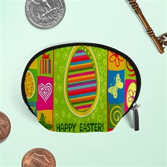 Happy Easter Butterfly Love Flower Floral Color Rainbow Accessory Pouches (small)  by Mariart