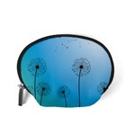 Flower Back Blue Green Sun Fly Accessory Pouches (Small)  Back