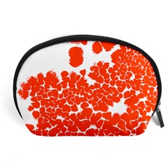 Red Spot Paint White Polka Accessory Pouches (large)  by Mariart