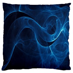 Smoke White Blue Large Flano Cushion Case (one Side) by Mariart
