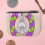 Make An Easter Egg Wreath Rabbit Face Cute Pink White Mini Coin Purses Back