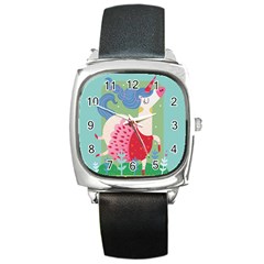 Unicorn Square Metal Watch by Mjdaluz