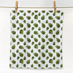 Leaves Motif Nature Pattern Face Towel by dflcprints