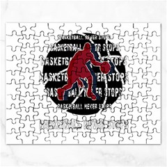 Basketball Never Stops Rectangular Jigsaw Puzzl by Valentinaart