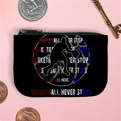Basketball Never Stops Mini Coin Purses by Valentinaart