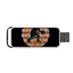 Basketball never stops Portable USB Flash (Two Sides) Back