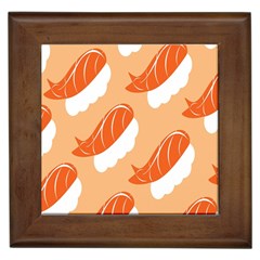 Fish Eat Japanese Sushi Framed Tiles by Mariart