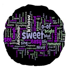 Writing Color Rainbow Sweer Love Large 18  Premium Round Cushions by Mariart