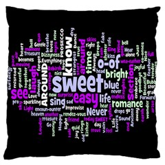 Writing Color Rainbow Sweer Love Large Flano Cushion Case (two Sides) by Mariart