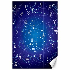 Astrology Illness Prediction Zodiac Star Canvas 24  X 36  by Mariart
