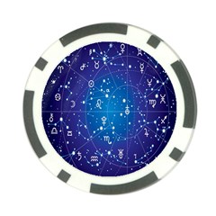 Astrology Illness Prediction Zodiac Star Poker Chip Card Guard by Mariart