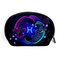 Sign Pisces Zodiac Accessory Pouches (large)  by Mariart