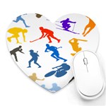Sport Player Playing Heart Mousepads Front