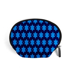 Star Blue Space Wave Chevron Sky Accessory Pouches (small)  by Mariart