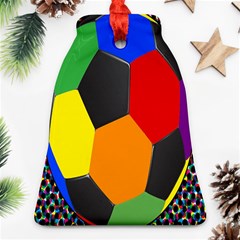 Team Soccer Coming Out Tease Ball Color Rainbow Sport Ornament (bell) by Mariart