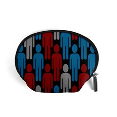 Human Man People Red Blue Grey Black Accessory Pouches (small)  by Mariart