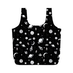 Space Pattern Full Print Recycle Bags (m)  by ValentinaDesign