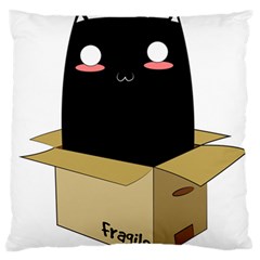 Black Cat In A Box Standard Flano Cushion Case (two Sides) by Catifornia