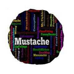 Mustache Standard 15  Premium Round Cushions by Mariart