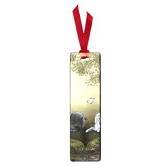 Wonderful Whte Unicorn With Black Horse Small Book Marks by FantasyWorld7