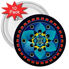 Abstract Mechanical Object 3  Buttons (10 Pack)  by linceazul