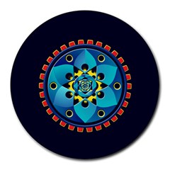 Abstract Mechanical Object Round Mousepads by linceazul